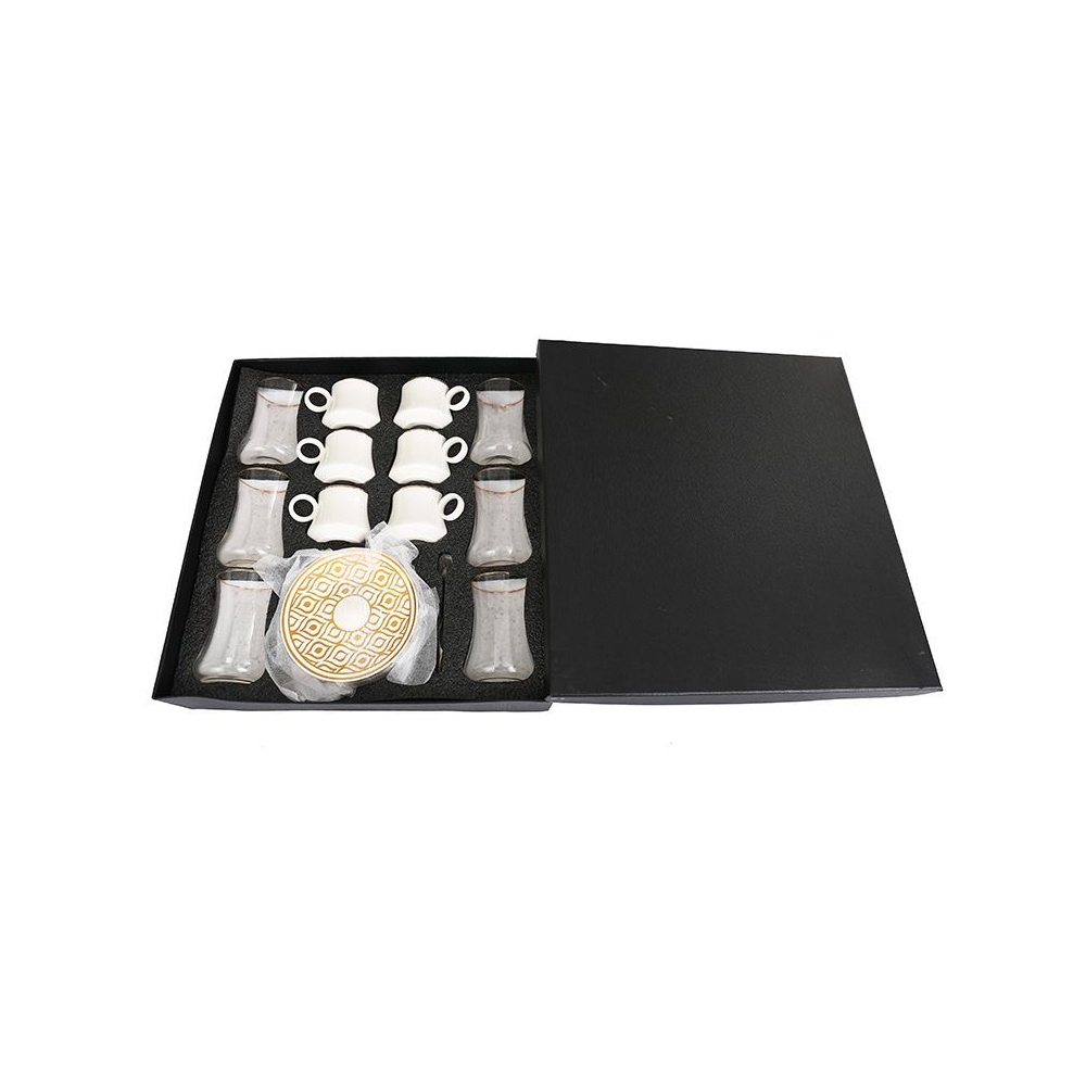 Bricard thee-espresso set - Tangier - Gold 24-delig