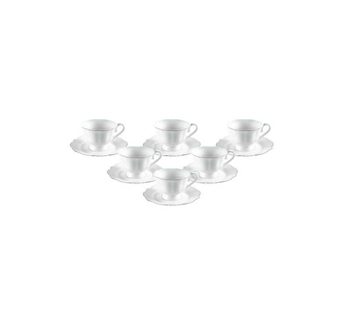 Bricard Bricard Arras koffieset - Menton - White 12-delig