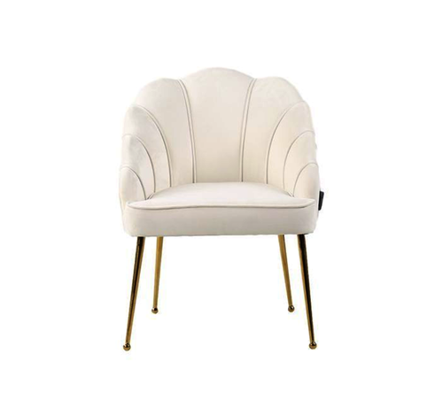 Vivente Emillia Stoel - Stof - Beige - Gouden Poten