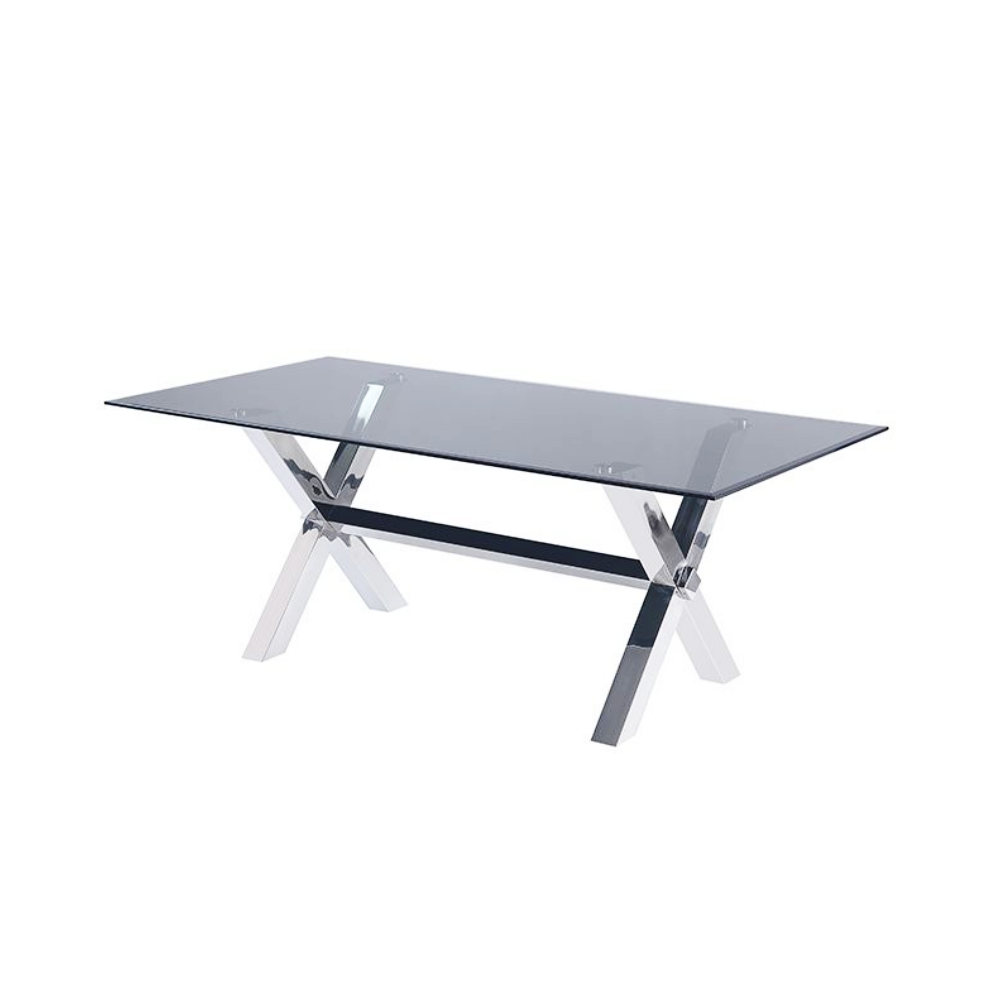 Novara Eettafel - Besma - Transparant (Grijs)