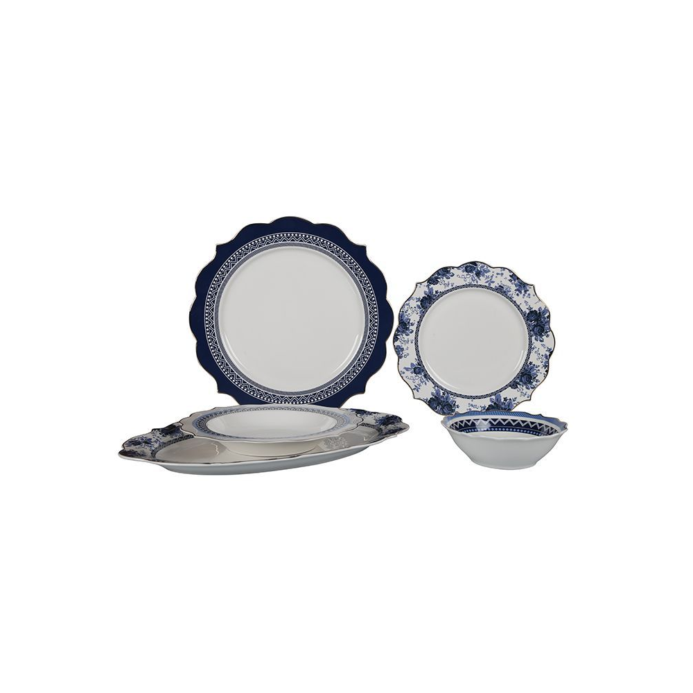 Bricard Dinner Set- Bron - Blauw 25-delig