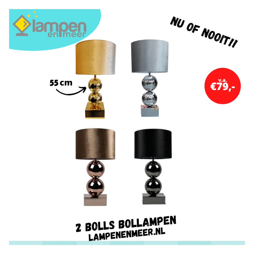 Bollamp Verschillende Kleuren - 2 Bollen