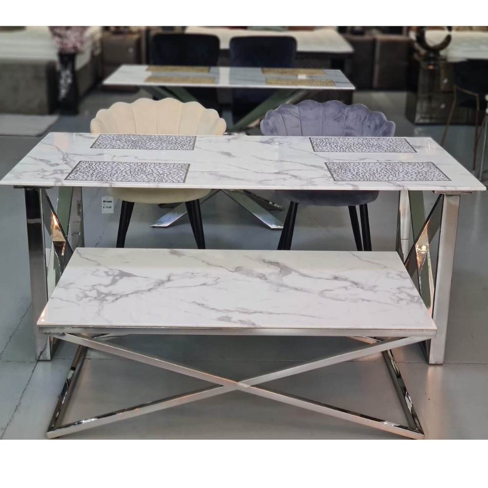Italiano Salontafel (Glass Marmer Look)