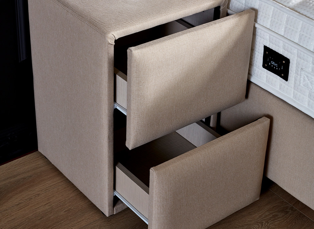 Boxspring Ritz beige - 1 persoons incl. matras -