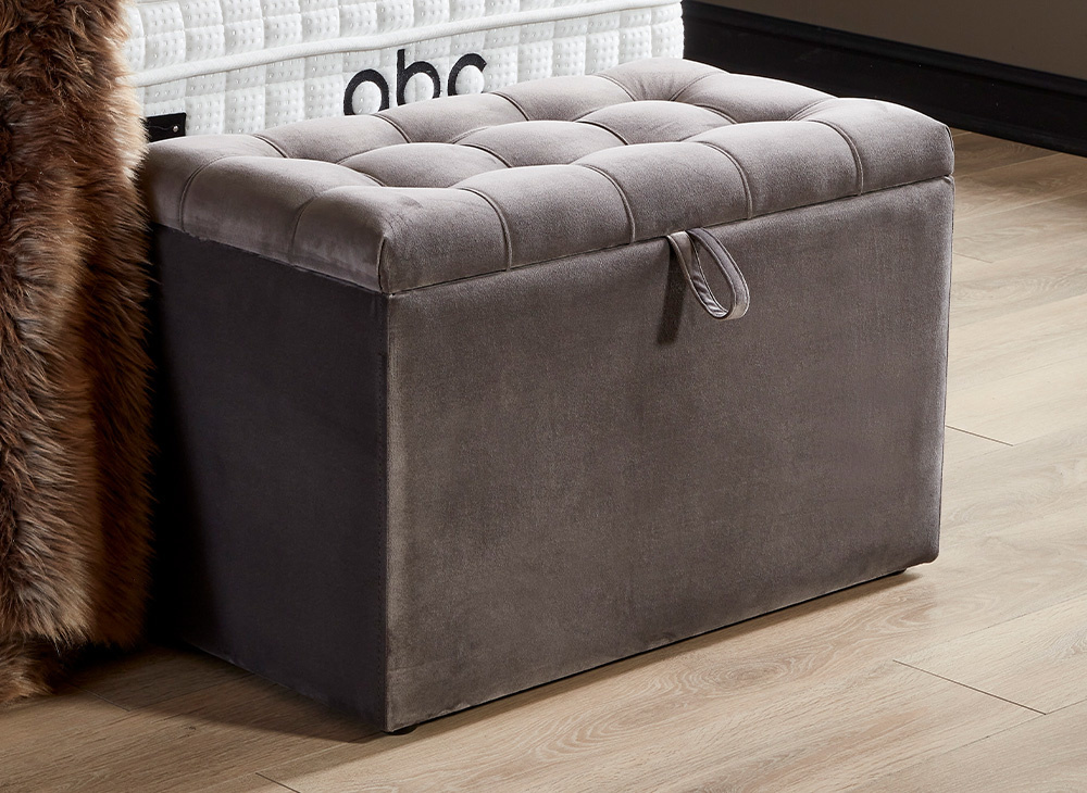 Boxspring Romeo Grijs- 1 persoons incl. matras