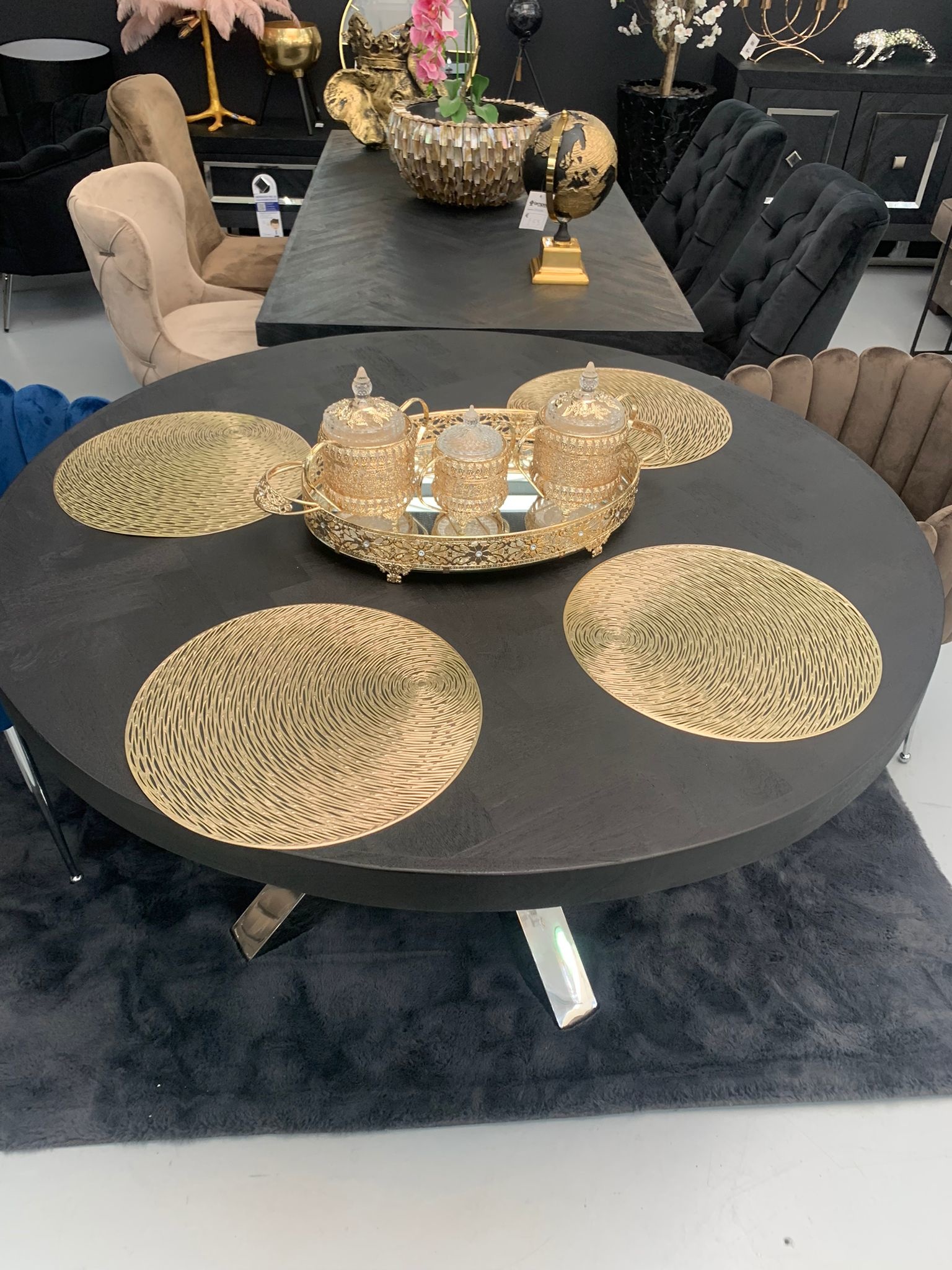 Eettafel- Black Bonita - Visgraat
