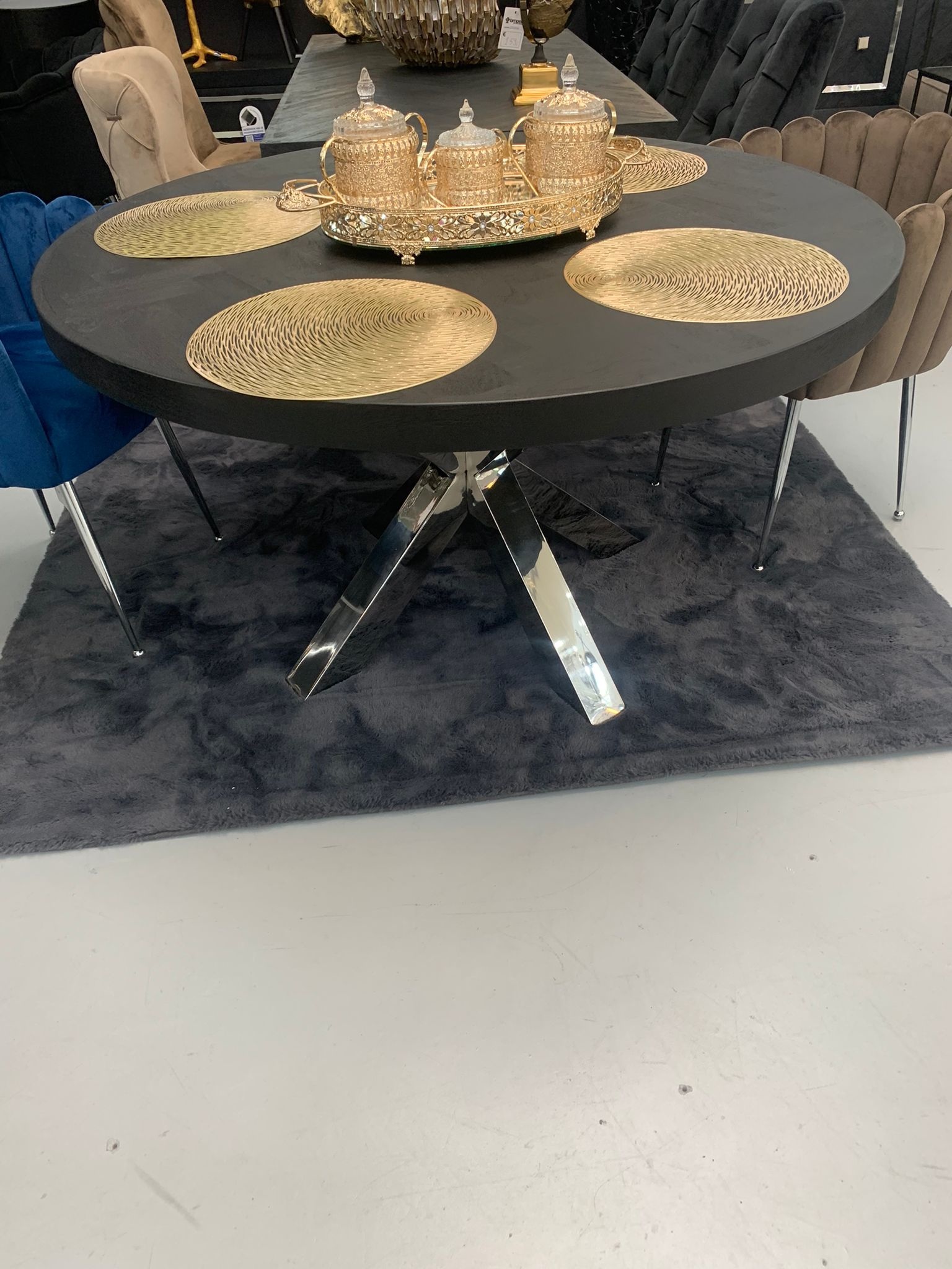 Eettafel- Black Bonita - Visgraat