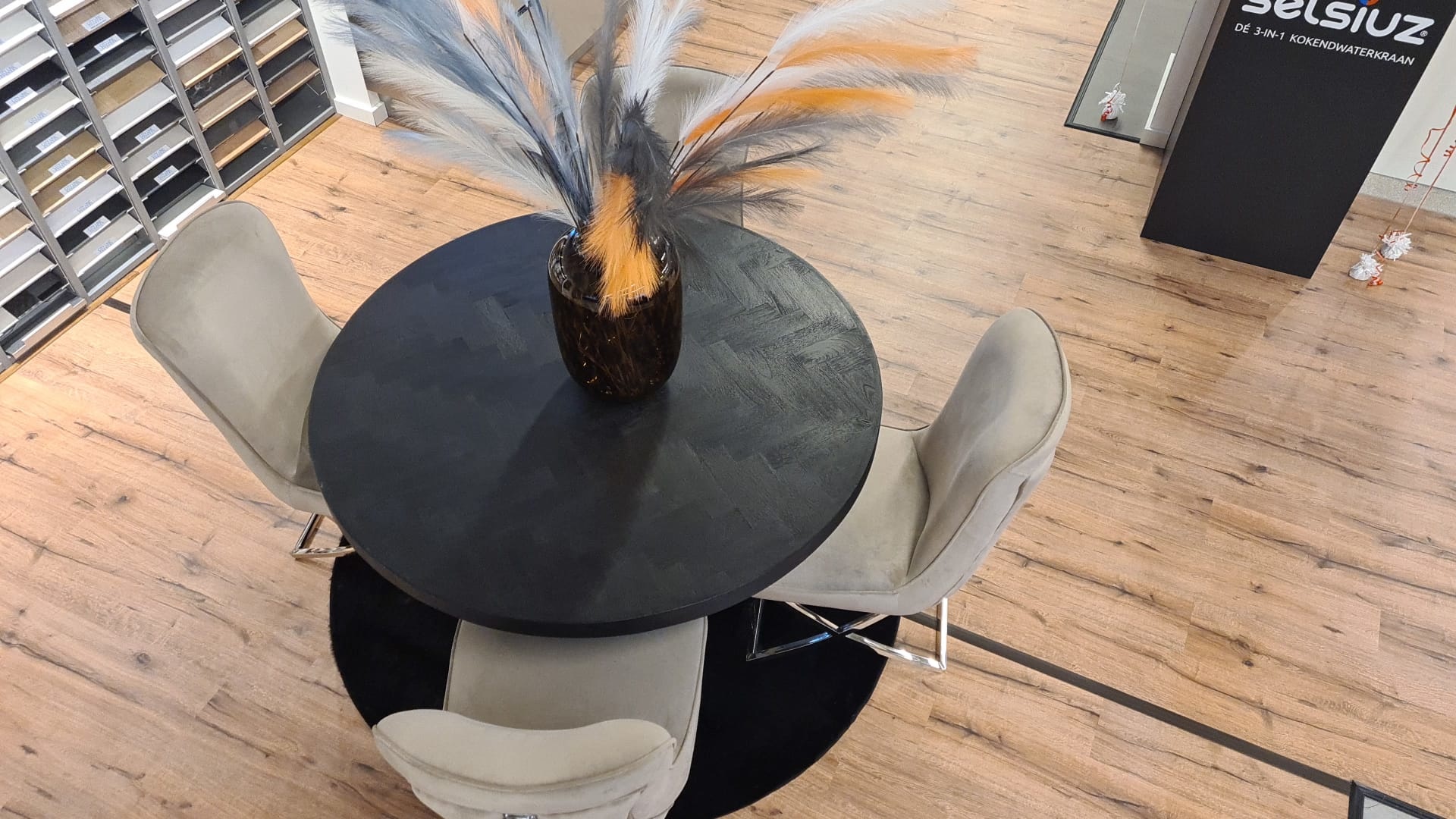Eettafel- Black Bonita - Visgraat