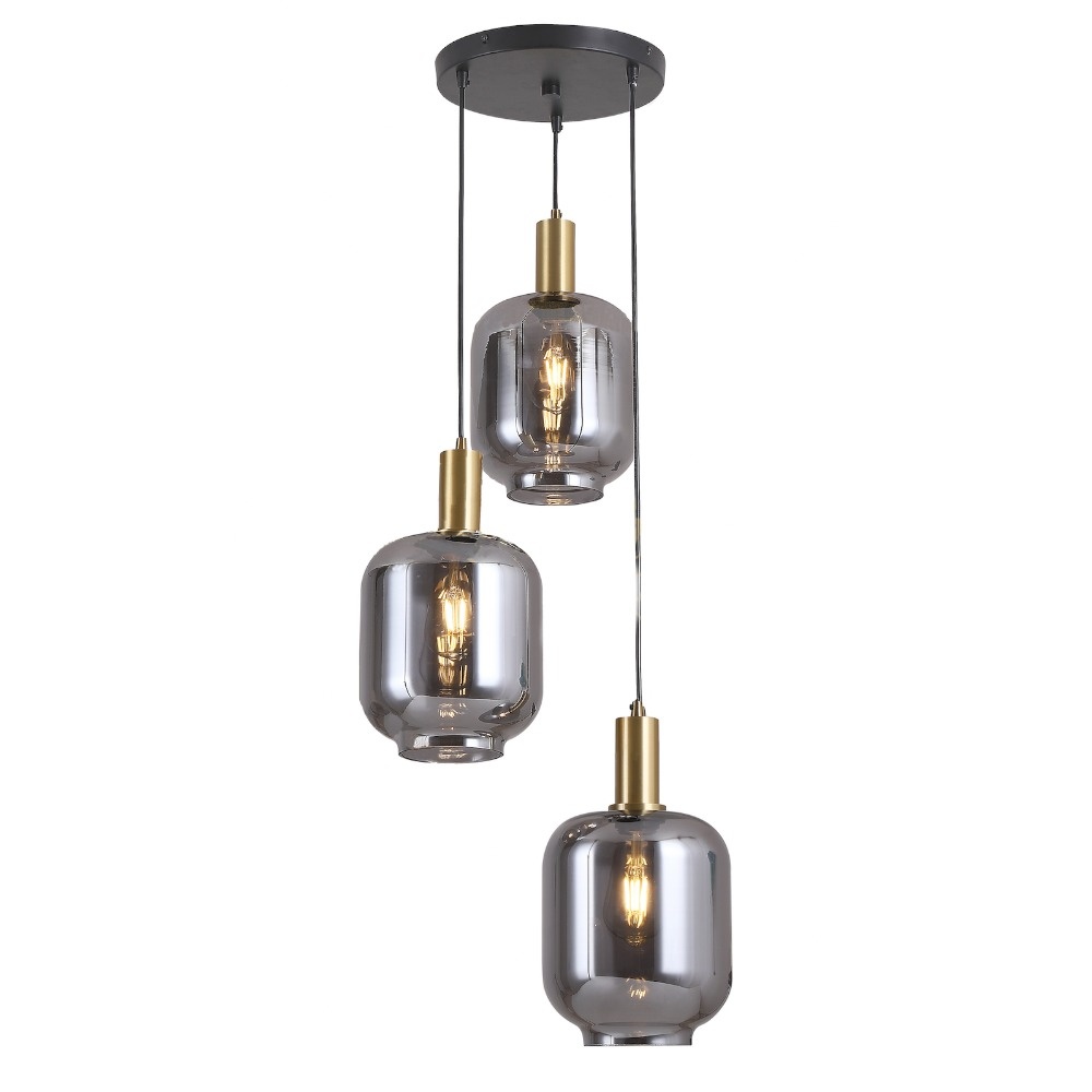 Hanglamp Apples 3 lichts - Smoky Glass (Smoking Glass)