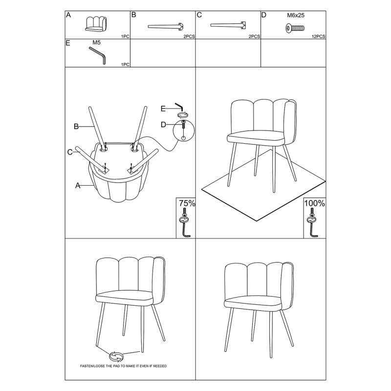 Eetkamerstoel-High-Five-chair-Ocean Blue