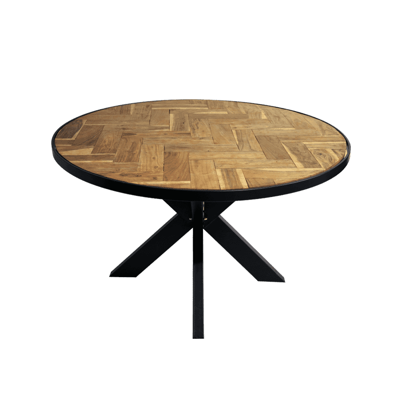 Eettafel Sefa - Visgraat - Rond