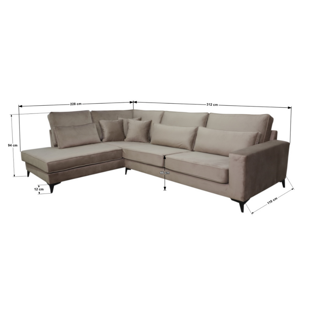 Hoekbank Moderna High Foot
