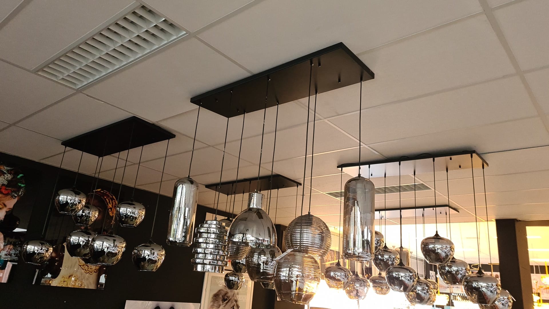 Hanglamp Smoke Glass -8 lichts Trouble