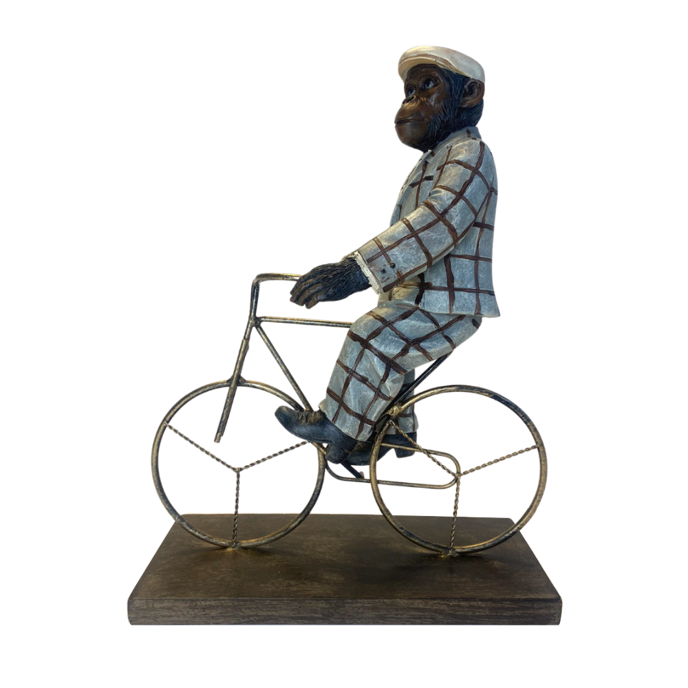Decorfiguur - Fietsende Aap