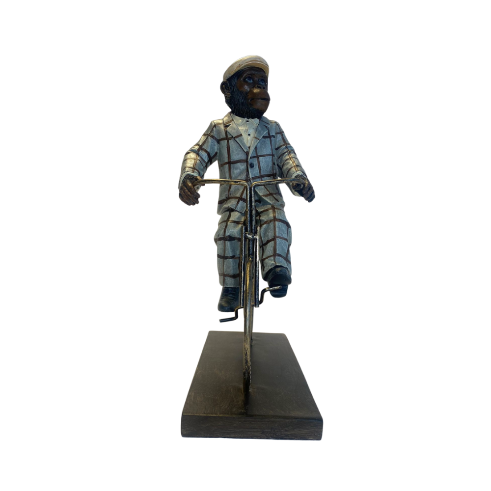 Decorfiguur - Fietsende Aap