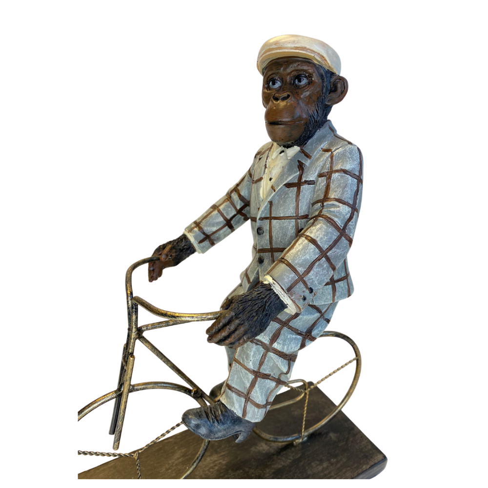 Decorfiguur - Fietsende Aap