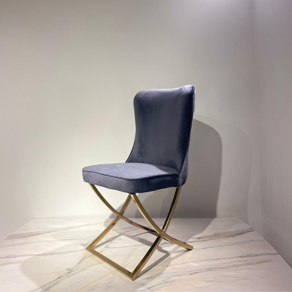 Luxor Velvet Style Stoel - Grey