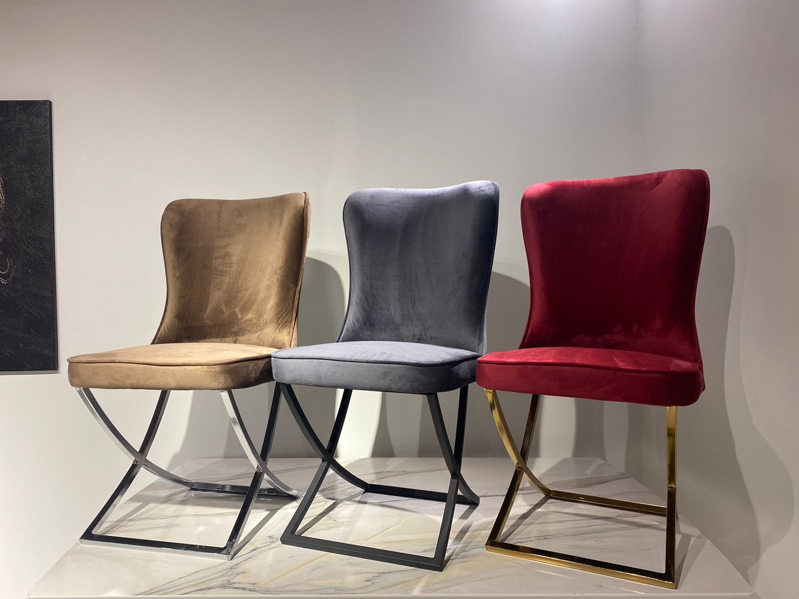 Luxor Velvet Style Stoel - Grey