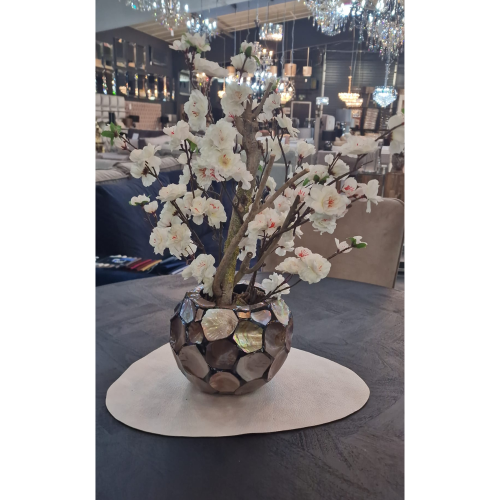 Schelpenvaas - Maria - Met Bloemen