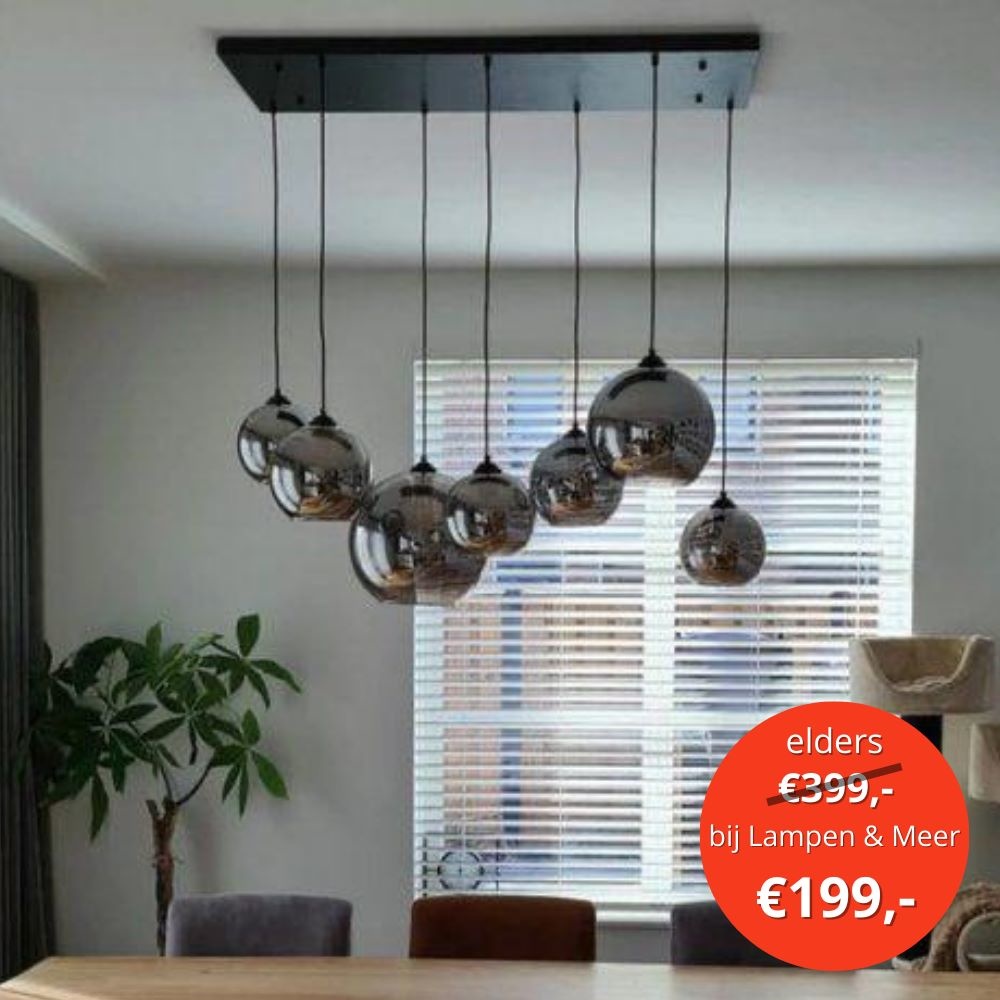 Hanglamp -7 (Smoking Glass)