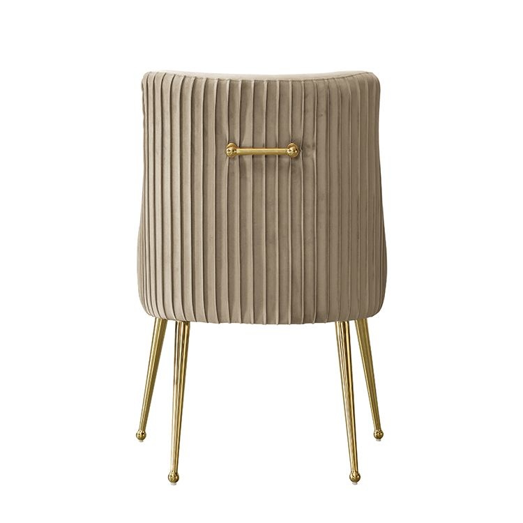 Arona Eetkamerstoel Taupe - Gouden poten