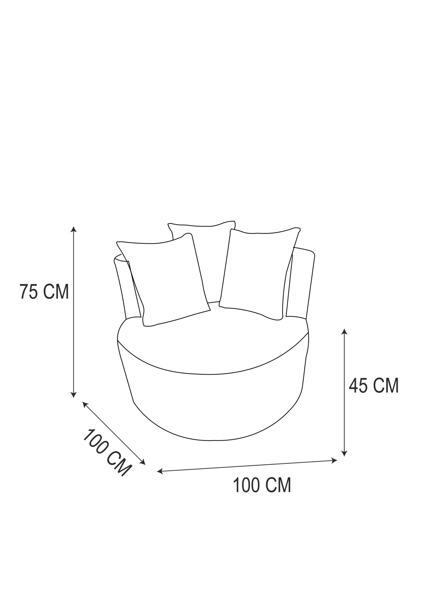 Loveseat Teddy - Wit