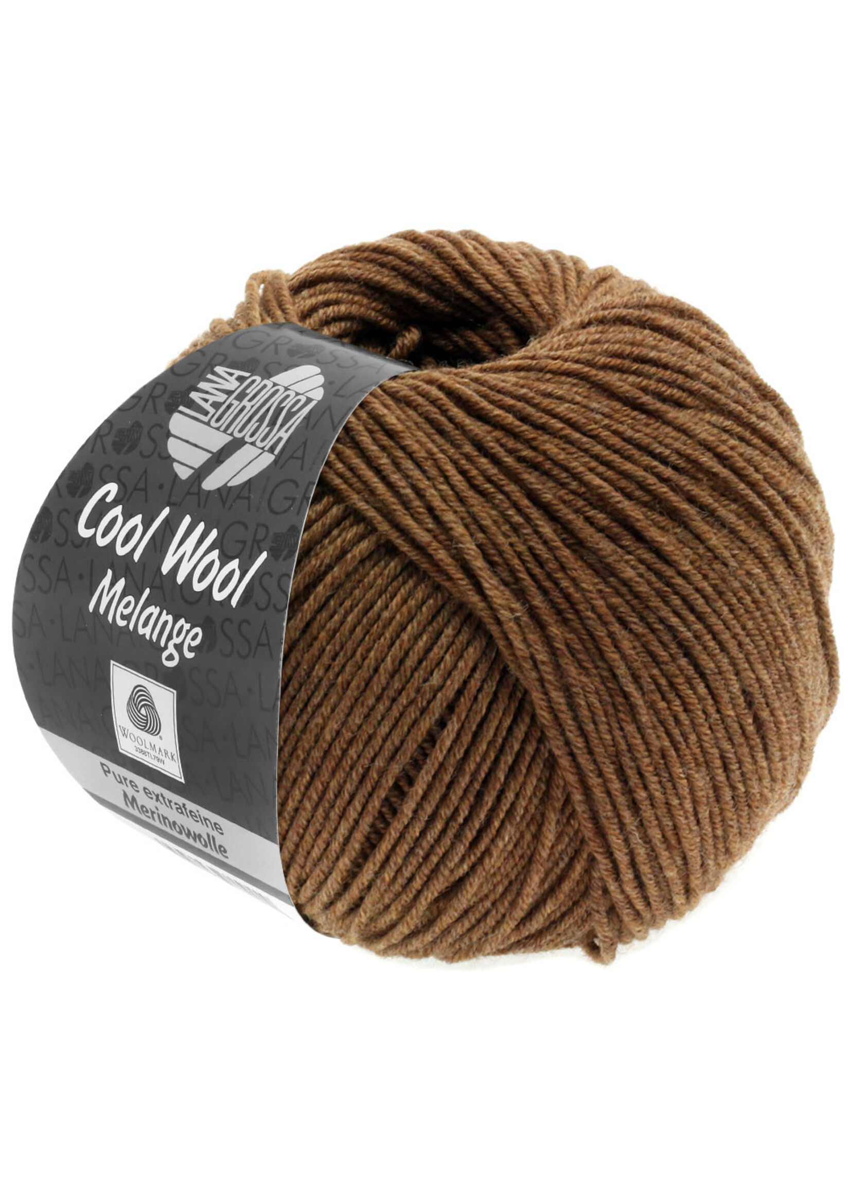 Lana Grossa COOL WOOL MÉLANGE 144*Braun meliert