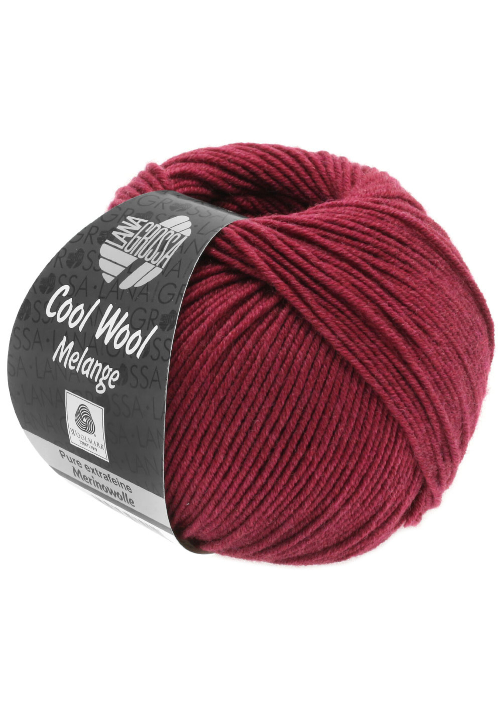 Lana Grossa COOL WOOL MÉLANGE 142*Weinrot meliert