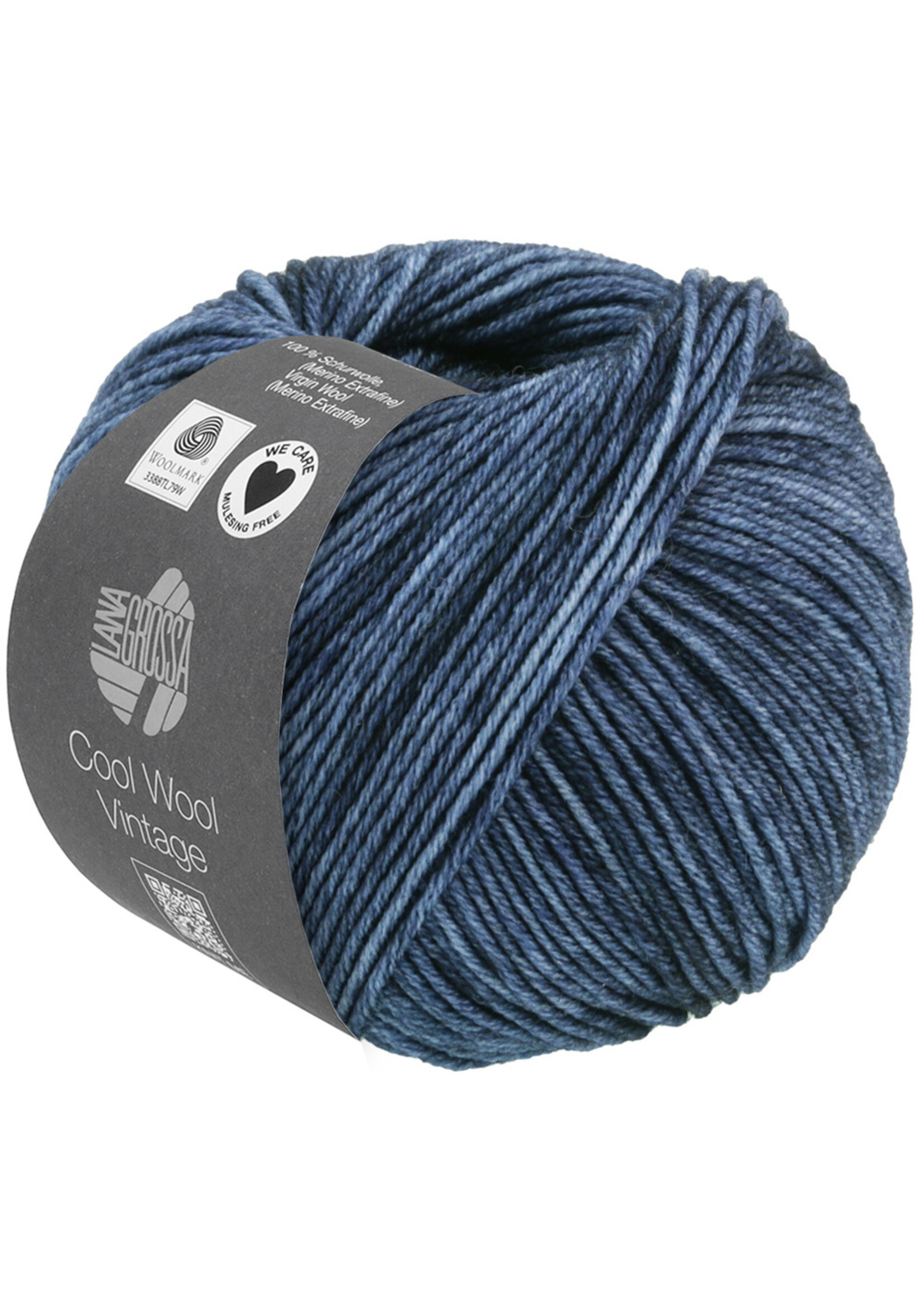 Lana Grossa Cool wool Vintage 7366 donker blauw/ Bleu foncé