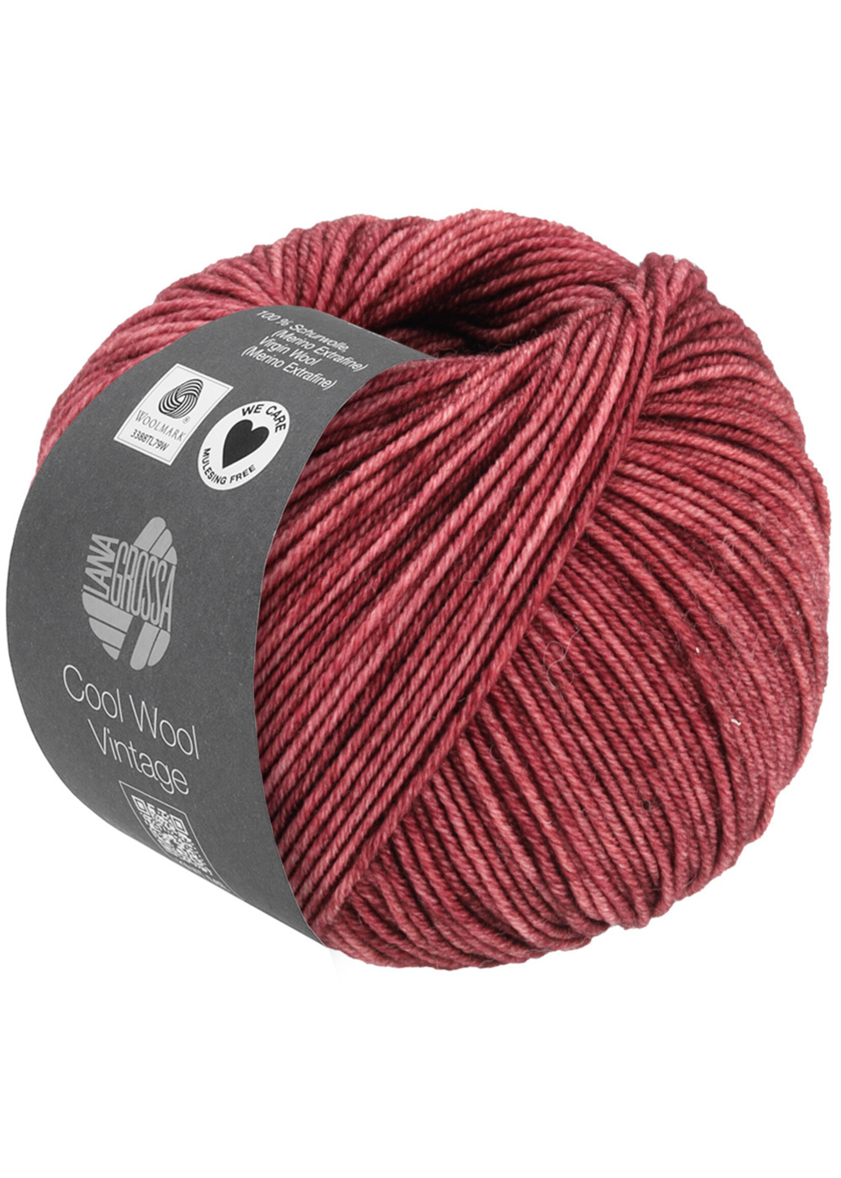 Lana Grossa Cool wool Vintage 7364  Wijnrood/ rouge