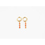 Boucles d'oreilles 'Mon cheri' or & orange - acier inoxydable