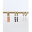 Boucles d'oreilles 'Mon cheri' or & orange - acier inoxydable