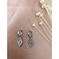 Boucles d'oreilles 'La vie est belle' argent - acier inoxydable