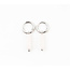 Boucles d'oreilles 'Dora' quartz rose argent - acier inoxydable