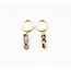 Boucles d'oreilles 'Dora' Jaspe or - acier inoxydable