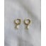 Boucles d'oreilles 'perle de mer' or - acier inoxydable