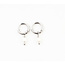 Boucles d'oreilles 'perle de mer' argent - acier inoxydable