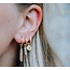 Boucles d'oreilles 'le tournesol' or - acier inoxydable