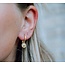 Boucles d'oreilles 'le tournesol' or - acier inoxydable