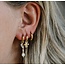 Boucles d'oreilles perle 'Aventure' or - acier inoxydable