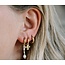 Boucles d'oreilles perle 'Aventure' or - acier inoxydable