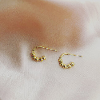 'Java' Hoop Earrings Gold - Stainless Steel