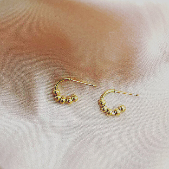 'Java' Hoop Earrings Gold - Stainless Steel