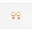 Boucles d'oreilles 'Zara' rose & or - acier inoxydable