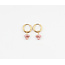 'Zara' Earrings Pink & Gold - Stainless Steel