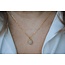 Collier Quartz Rose Argent - Acier Inoxydable