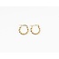 'Rosalie' twisted hoops Gold - Stainless Steel