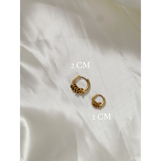 'Bali' Earrings 1 CM OF 2 CM Gold - Stainless Steel