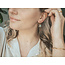 'Mon Amour' Ohrringe Goldrosa & weiße Perlen