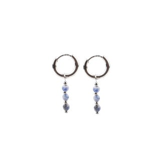 Orecchini Mon Cheri Silver & Blue - Acciaio inossidabile